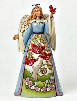 Angel with Cardinal Figurine by Jim Shore Heartwood Creek *SOLD OUT*