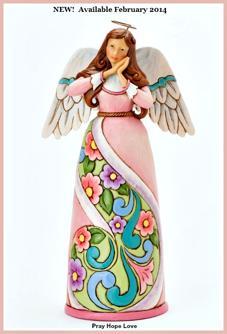 Pray Hope Love Angel with Folded Hands Figurine