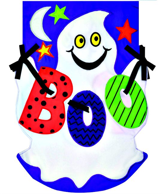 Boo Ghost Applique Mini Garden Flag **NEW**