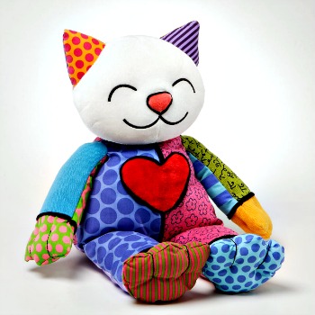 Britto Plush Stuffed Kitty Canvas Animal **SOLD OUT**