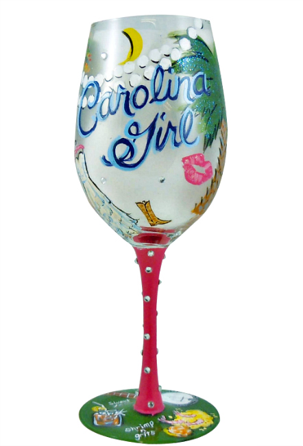 Carolina Girl Wine Glass by Lolita from Enesco