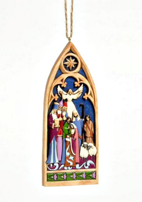 Cathedral Window Nativity Ornament by Jim Shore Heartwood Creek **SOLD OUT**