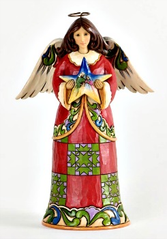 Heavenly First Noel-Christmas Angel with Nativity Star Figurine
