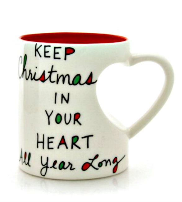 Christmas Heart Shaped Mug **NEW**