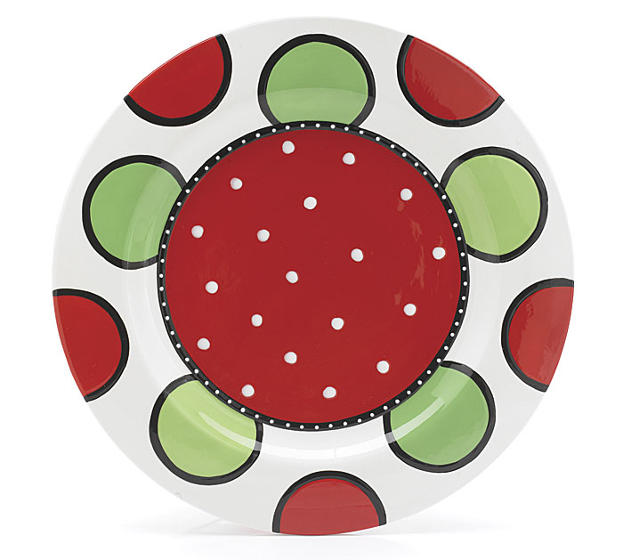 11" Diameter Ceramic Christmas Plate