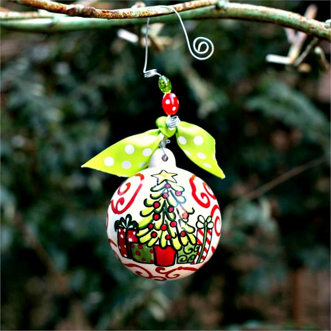 Christmas Tree & Presents Ball Ornament