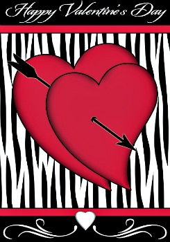 Cupid's Arrow Valentine Mini Flag ** SOLD OUT**