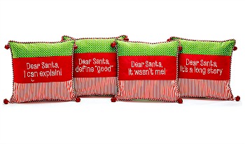 Dear Santa Message Pillow