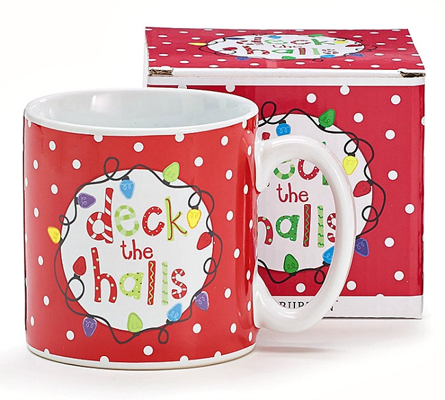 Deck the Halls Christmas Mug by Burton & Burton