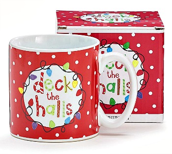 Deck the Halls Christmas Mug by Burton & Burton