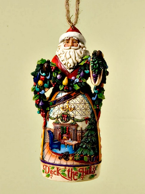 Deck the Halls Santa Hanging Ornament **SOLD OUT**