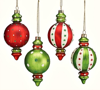 Polka Dot Christmas Ornaments