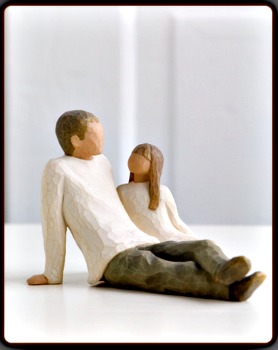 Father and Daughter Figurine