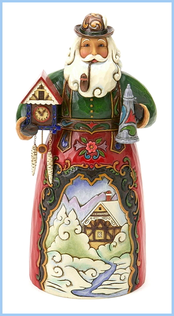 10-Inch Height Enesco Jim Shore Heartwood Creek German Santa with Stein Herr Winter Figurine Multicolor 