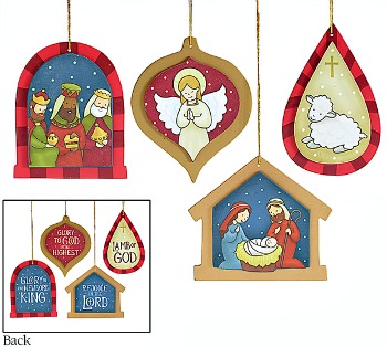 Glorious Day Wooden Christmas Ornaments