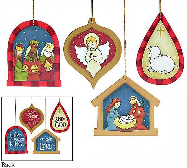 Glorious Day Wooden Christmas Ornaments