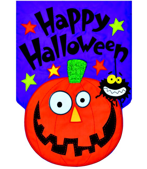 Happy Halloween Applique Mini Garden Flag **NEW**