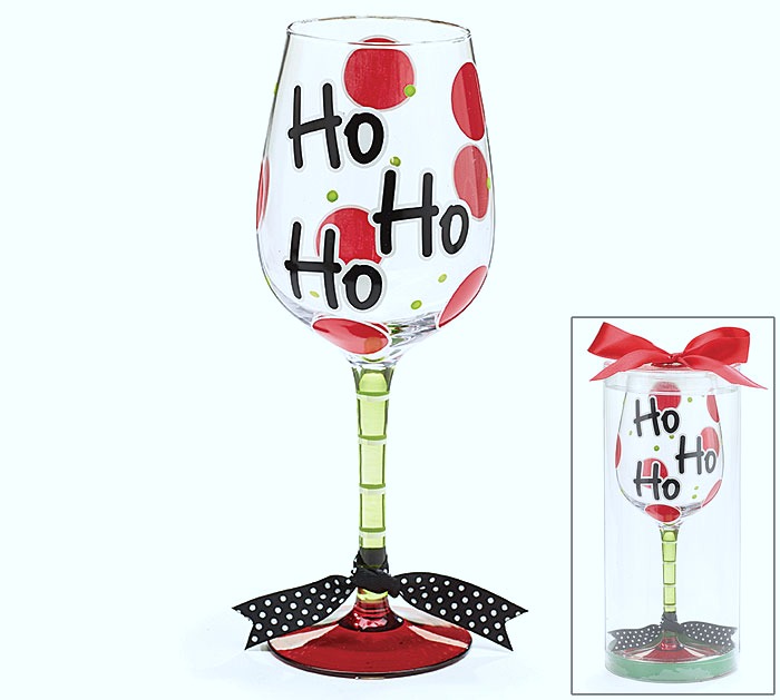 Ho Ho Ho Christmas Wine Glass **SOLD OUT**