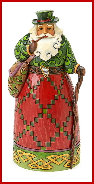 Jim Shore Irish Santa Christmas Figurine ~ 4017647 