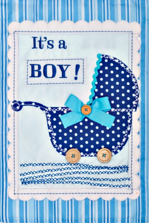 It's a Boy Applique Mini Garden Flag **NEW**