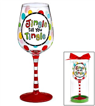 Jingle till You Tingle Wine Glass **SOLD OUT**