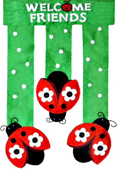 Ladybug Friends Mini Garden Flag