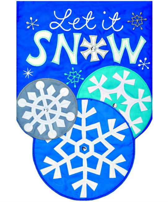 Let it Snow Applique Mini Garden Flag **NEW**