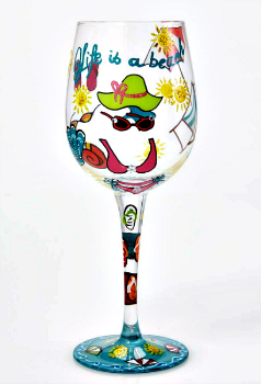 Life is a Beach Wine Glass **NEW - SOLD OUT**