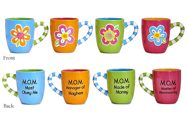 Mom Message Flower Mug by Burton & Burton