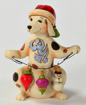 Miniature Christmas Dog Figurine **SOLD OUT**