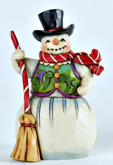 Miniature Snowman with Broom Figurine **SOLD OUT**
