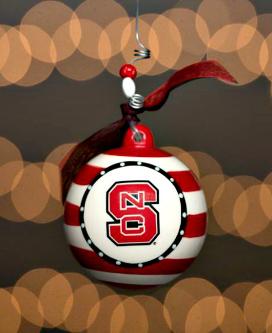 NCSU Stripe Ceramic Ornament **SOLD OUT**