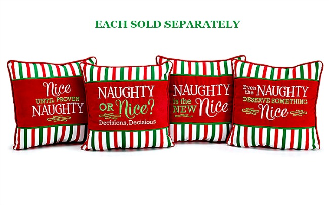 Naughty/Nice Christmas Pillows **NEW ITEM**