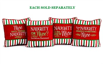 Naughty/Nice Christmas Pillows **NEW ITEM**