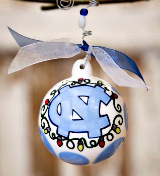 UNC Tar Heels Ceramic Ball Christmas Ornament **SOLD OUT**