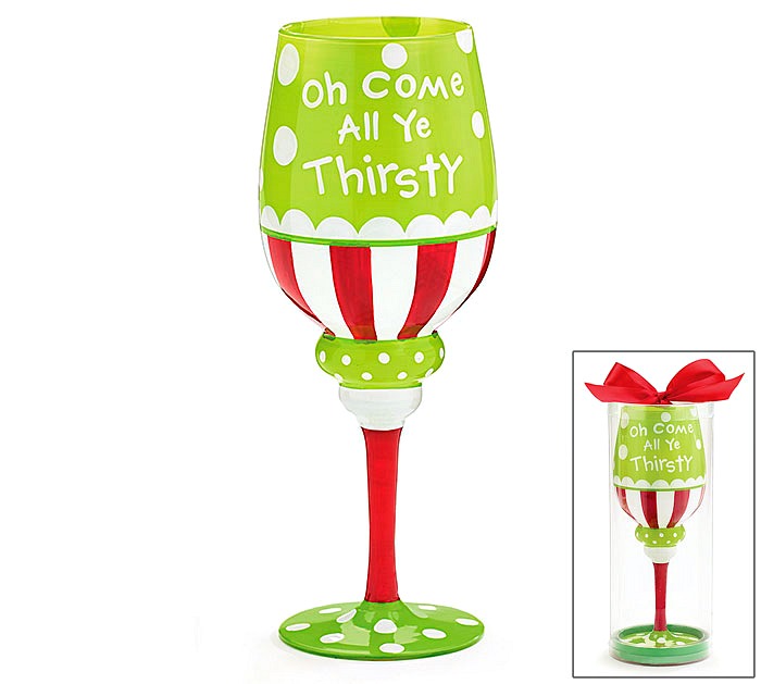 Oh Come All Ye Thirsty Wine Glass
