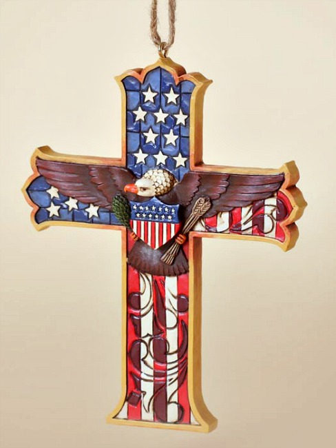 Patriotic Cross Hanging Ornament **SOLD OUT**