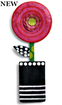 Pink Circle Flower in Pot Door Hanger **SOLD OUT**