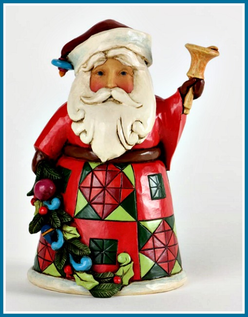 Glad Tidings Pint Sized Santa with Bell Figurine **SOLD OUT**