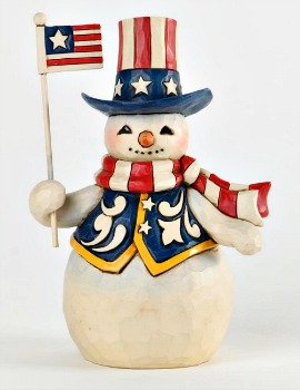 Stars and Stripes in All Seasons Pint Sized Patriotic Snowman **SOLD OUT**