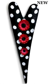 Polka Dot Heart with Flowers Door Hanger **NEW - SOLD OUT**