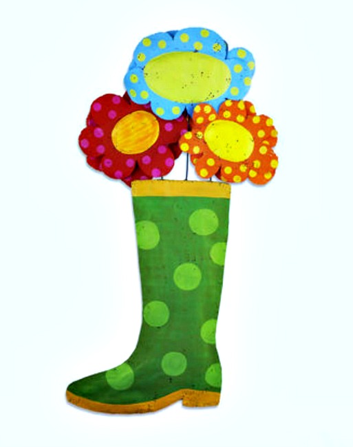 Rain Boot with Flowers Door Hanger **SOLD OUT**