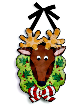 Reindeer with Wreath Banner **SOLD OUT**