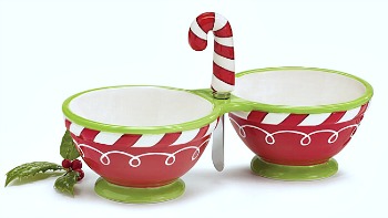 Christmas Dip/Relish Server w/Spreader