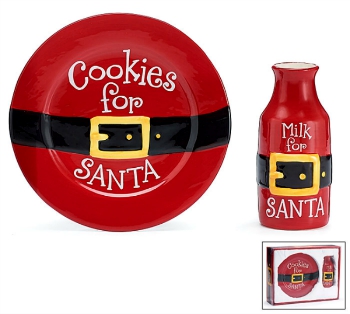 Santa Belt Cookies for Santa Plate and Milk Jug Set **SOLD OUT**