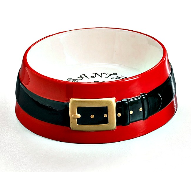 Large Santa Belt Pet Dish