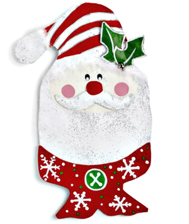 Santa Head with Scarf Door Hanger **NEW - NOW AVAILABLE**