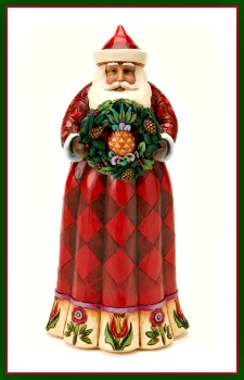 A Christmas Welcome Santa with Pineapple Wreath **SOLD OUT**