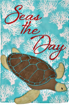 Seas the Day Turtle Mini Garden Flag **NEW**