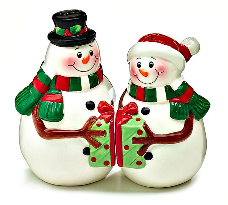 Snowman Couple Salt & Pepper Set